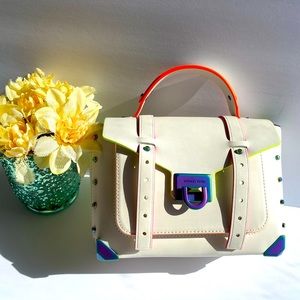 👜New Michael Kors Purse Smooth  Ivory Leather-Small